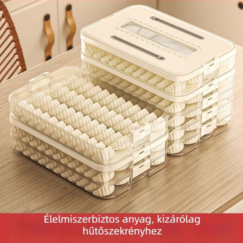 Arnoldin műanyag dumpling tároló doboz – zárható, hordozható, egyszerű és modern kialakítás