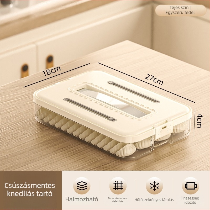 Arnoldin műanyag dumpling tároló doboz – zárható, hordozható, egyszerű és modern kialakítás