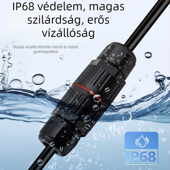 Mini vízálló csatlakozó kültéri használatra, pass-through hegesztés nélkül — Cow Hours