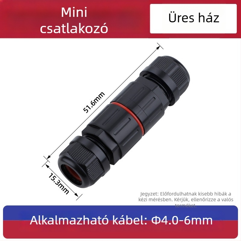 Mini vízálló csatlakozó kültéri használatra, pass-through hegesztés nélkül — Cow Hours