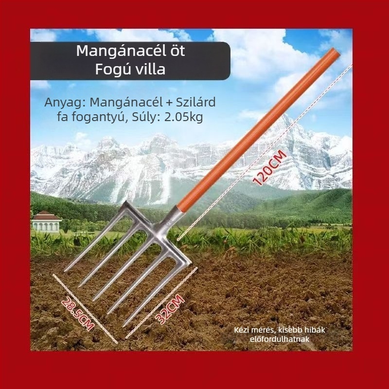 Növénytermesztéshez való vasvilla magas mangán acélból a talaj fellazításához, egységes, vastított, nehéz terhelésű villafej; Márka: Consultation; Fő értékesítési terület: Kína; Alkalmazási iparágak: Consultation