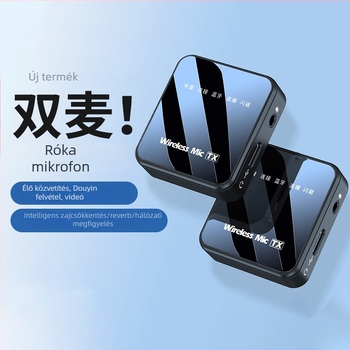 K63 vezeték nélküli lavalier mikrofon, Bluetooth 5.2, 20 Hz–20 kHz tartomány, SNR ≥75 dB, csatorna 2.1, akkumulátor élettartam 8–12 h