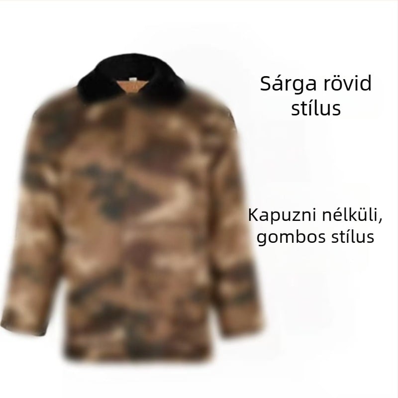 MWY Téli Kamuflázs Uniszex Kabát, fleece bélés, meleg, szélálló, kopásálló, anyaga: kémiai rost
