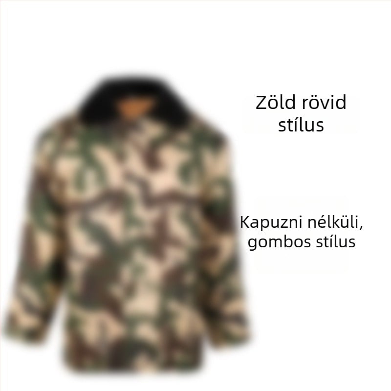 MWY Téli Kamuflázs Uniszex Kabát, fleece bélés, meleg, szélálló, kopásálló, anyaga: kémiai rost