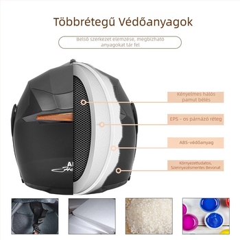 AD ABS motorkerékpár sisak, 3C tanúsítvány, uniszex, egész éves használatra