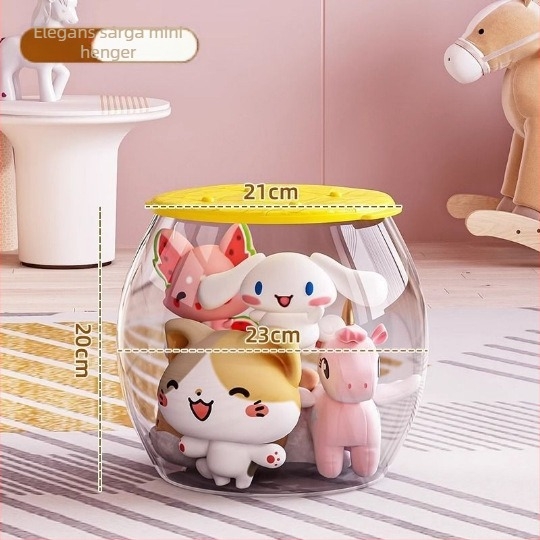 Játékok tároló szék, műanyag, kerek, 18L kapacitás, 150 kg teherbírás, többfunkciós