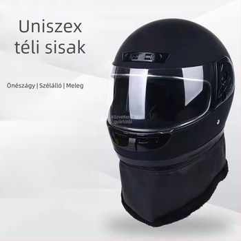 Elektromos kerékpár sisak nőknek és férfiaknak, teljes arcú sisak, téli használatra, ABS anyag