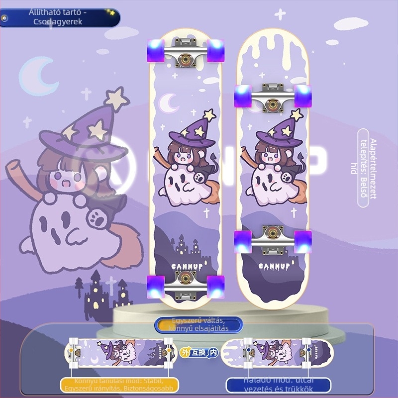 SWAY gördeszka, hét réteg juharfából készült deszka, dupla rocker, általános használatra