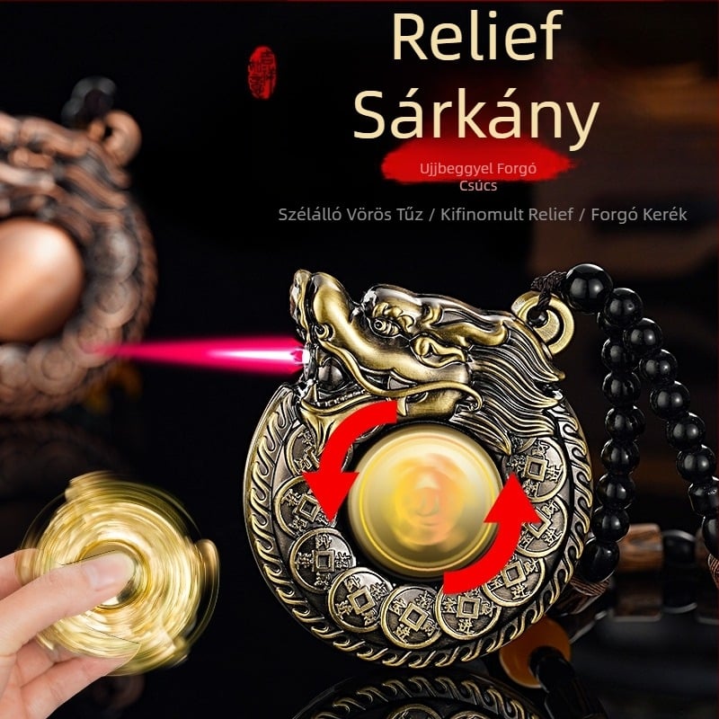 Fém öngyújtó butánnal, modern minimál stílus, újrahasználható.