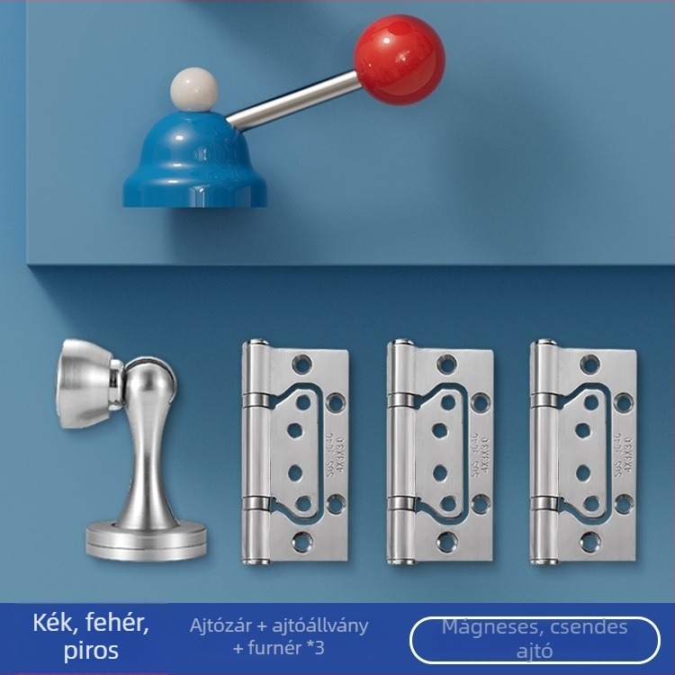 BAGB Ding Dong kilincs zár, cink ötvözet + 304 rozsdamentes acél, belső ajtókhoz, hálószobaajtókhoz, fa és üvegajtókhoz