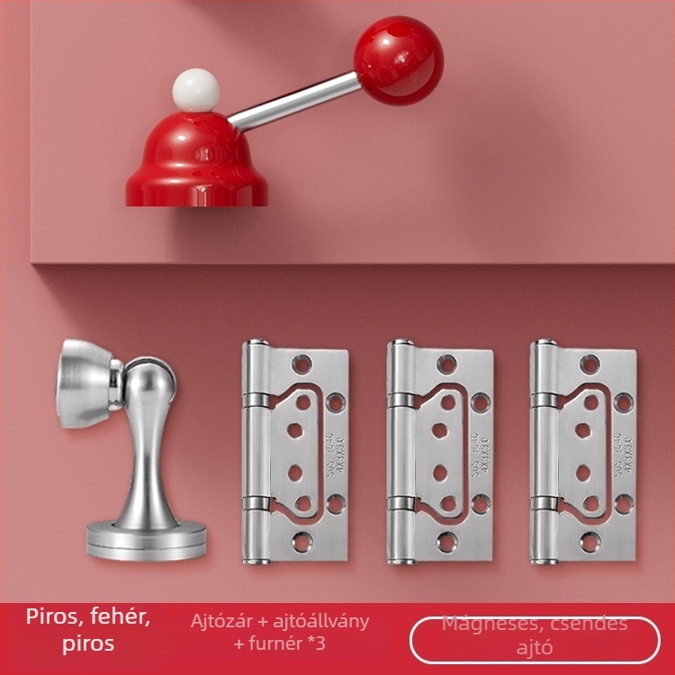 BAGB Ding Dong kilincs zár, cink ötvözet + 304 rozsdamentes acél, belső ajtókhoz, hálószobaajtókhoz, fa és üvegajtókhoz