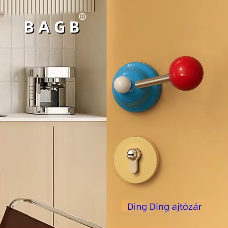 BAGB Ding Dong kilincs zár, cink ötvözet + 304 rozsdamentes acél, belső ajtókhoz, hálószobaajtókhoz, fa és üvegajtókhoz