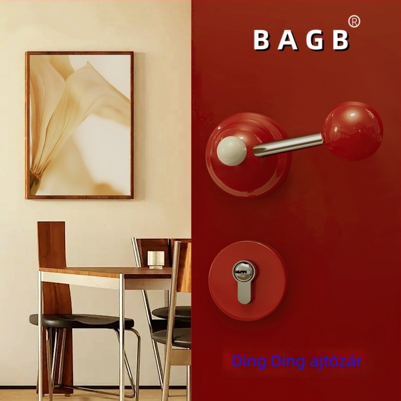 BAGB Ding Dong kilincs zár, cink ötvözet + 304 rozsdamentes acél, belső ajtókhoz, hálószobaajtókhoz, fa és üvegajtókhoz