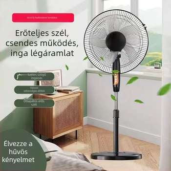 Álló ventilátor oszcilláló fejjel és távirányítóval (3 sebesség, időzítő 2–8 óra, modell M-40)