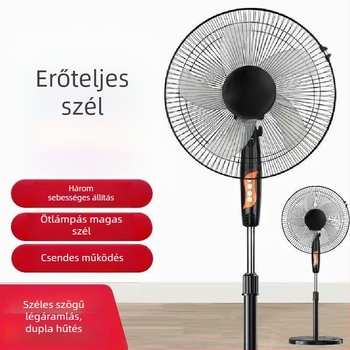 Álló ventilátor oszcilláló fejjel és távirányítóval (3 sebesség, időzítő 2–8 óra, modell M-40)