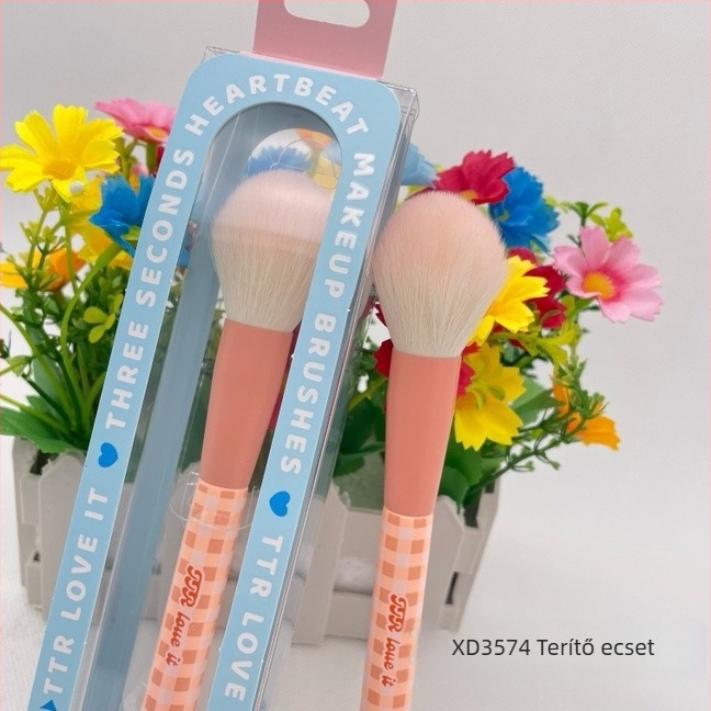 TTR hordozható sminkecsetkészlet – nylon sörtéjű, 1 részes készlet, többfunkciós eyeliner ecset és alapvető szem- és púder ecsetek