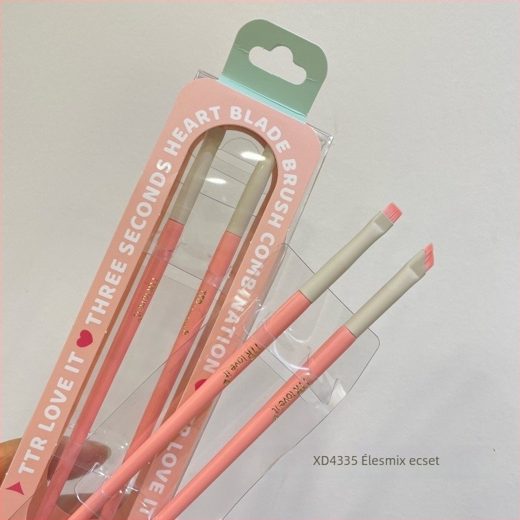 TTR hordozható sminkecsetkészlet – nylon sörtéjű, 1 részes készlet, többfunkciós eyeliner ecset és alapvető szem- és púder ecsetek