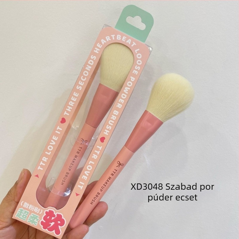 TTR hordozható sminkecsetkészlet – nylon sörtéjű, 1 részes készlet, többfunkciós eyeliner ecset és alapvető szem- és púder ecsetek