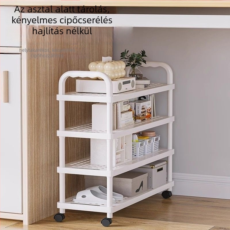 Lábbeliállvány, Többszintes, Műanyag, Előcsarnokhoz, Multifunkcionális