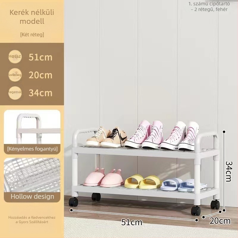 Lábbeliállvány, Többszintes, Műanyag, Előcsarnokhoz, Multifunkcionális