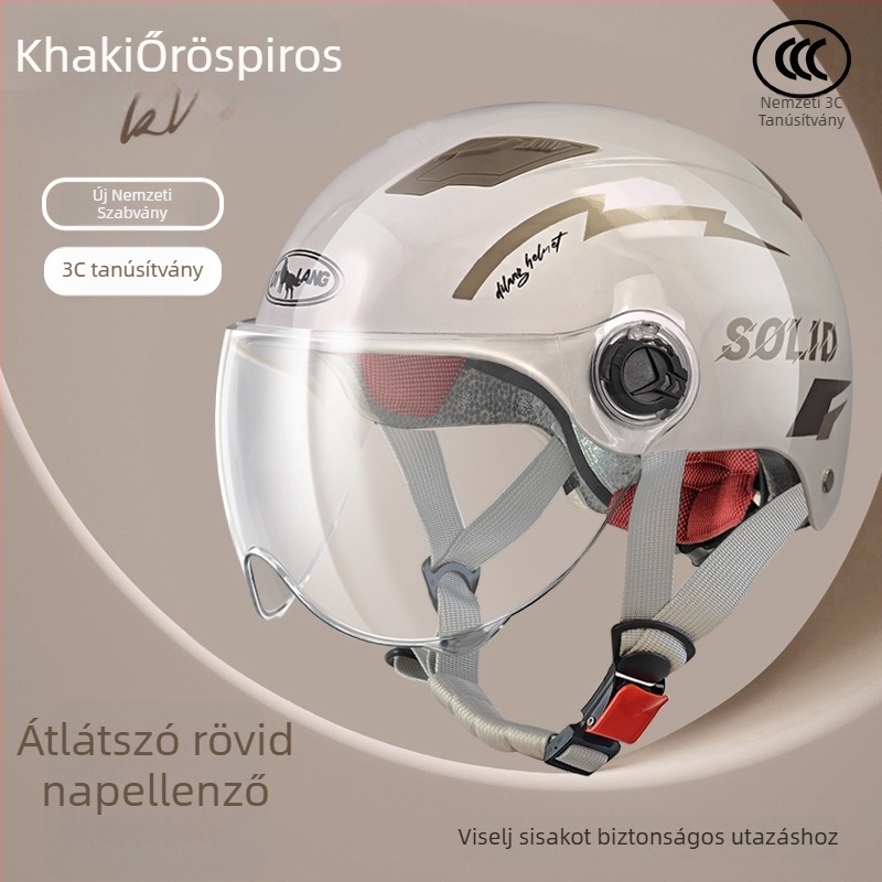 ABS anyagú fél sisak elektromos járművekhez, 3C-tanúsítvánnyal (GB811-2022A), uniszex, egész éves használatra