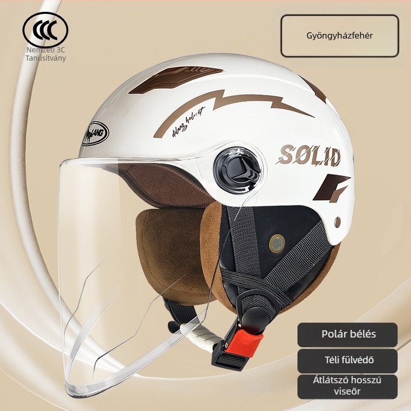 ABS anyagú fél sisak elektromos járművekhez, 3C-tanúsítvánnyal (GB811-2022A), uniszex, egész éves használatra