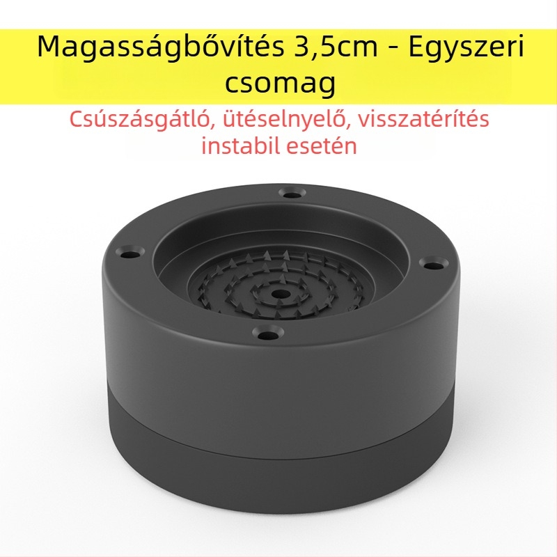 Mosógép és hűtő alátámasztó talp – csúszásmentes, állítható, szerelés nélkül; műanyag anyag