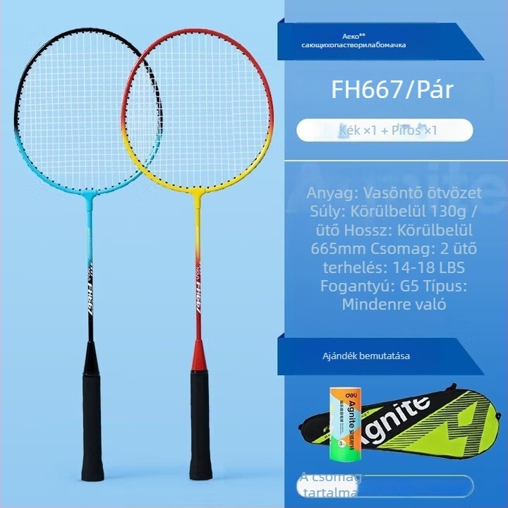 Deliangernet tollaslabda ütő, 2 darabos készlet, 95–100 g, egyenes ütés, amatőröknek és junioroknak