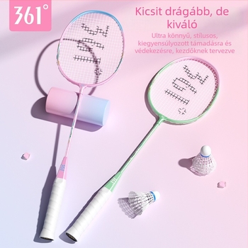 Badmintonütő 361°, keret vasötvözetből, tömeg 95–100 g, nyél G2, egyenes tengely