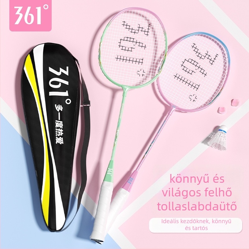 Badmintonütő 361°, keret vasötvözetből, tömeg 95–100 g, nyél G2, egyenes tengely