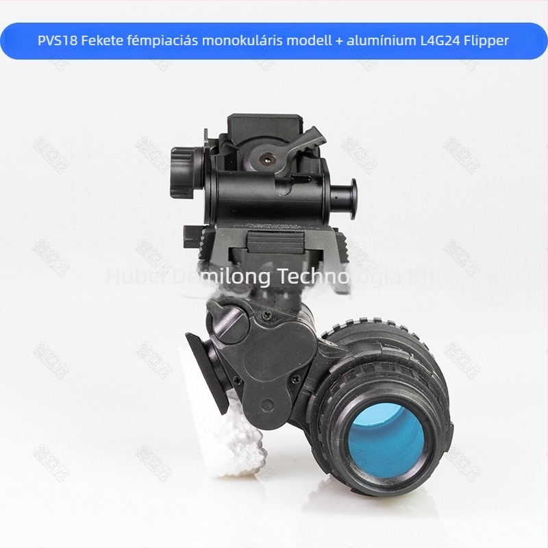 PVS18 monokuláris éjjellátó modell dump truck szettel és FAST/MICH sisak kiegészítőkkel — De Millon; típus: modell éjjellátás; súly: 190 (modell) / 145 (vödör); hatékony látótávolság: 0