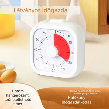 Látványos időzítő gyerekeknek visszaszámlálással és ébresztéssel — négyzet alakú ABS ház, kvarc mozgás, analóg + digitális kijelző, kronográf