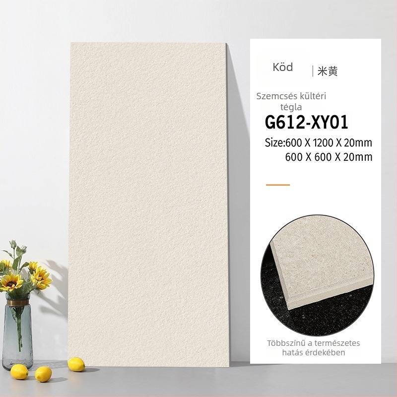 Teljes testű kvarc téglapadló, kőhatás, matt felület, csúszásmentes, kopásálló