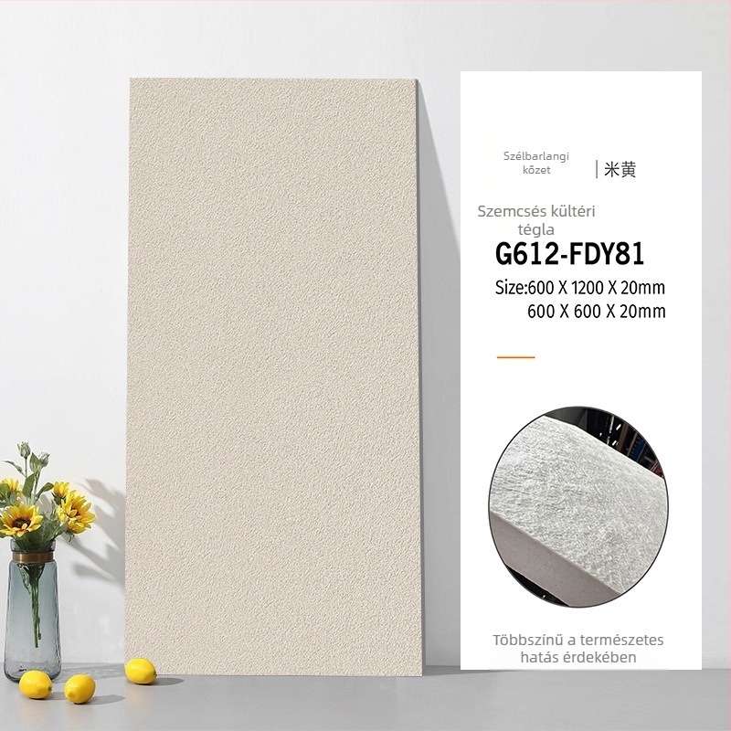 Teljes testű kvarc téglapadló, kőhatás, matt felület, csúszásmentes, kopásálló