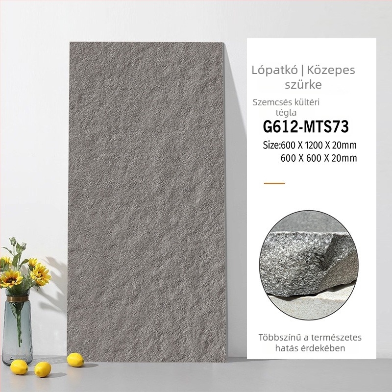 Teljes testű kvarc téglapadló, kőhatás, matt felület, csúszásmentes, kopásálló