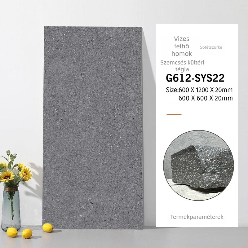Teljes testű kvarc téglapadló, kőhatás, matt felület, csúszásmentes, kopásálló