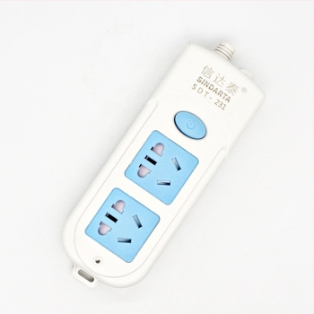 Nemzeti szabvány szerinti kétaljzatú kábelcsatlakozó, tűzálló PVC tok, réz vezetők, 10A