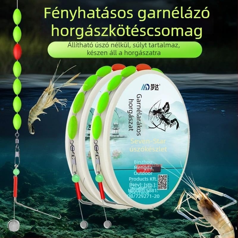 Dupla horoggal ellátott ólomfejű garnéla horgász rig, folyó menti garnéla és rák számára