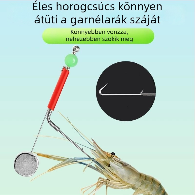 Dupla horoggal ellátott ólomfejű garnéla horgász rig, folyó menti garnéla és rák számára