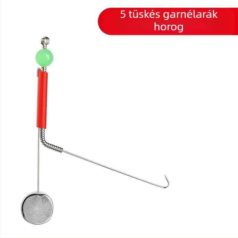 Dupla horoggal ellátott ólomfejű garnéla horgász rig, folyó menti garnéla és rák számára