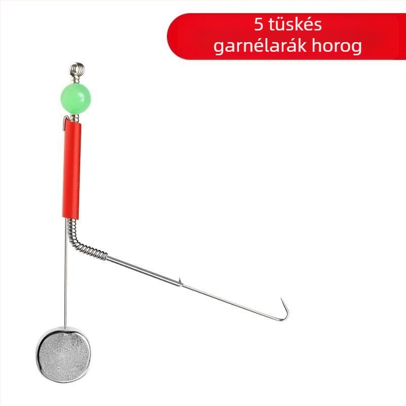 Dupla horoggal ellátott ólomfejű garnéla horgász rig, folyó menti garnéla és rák számára