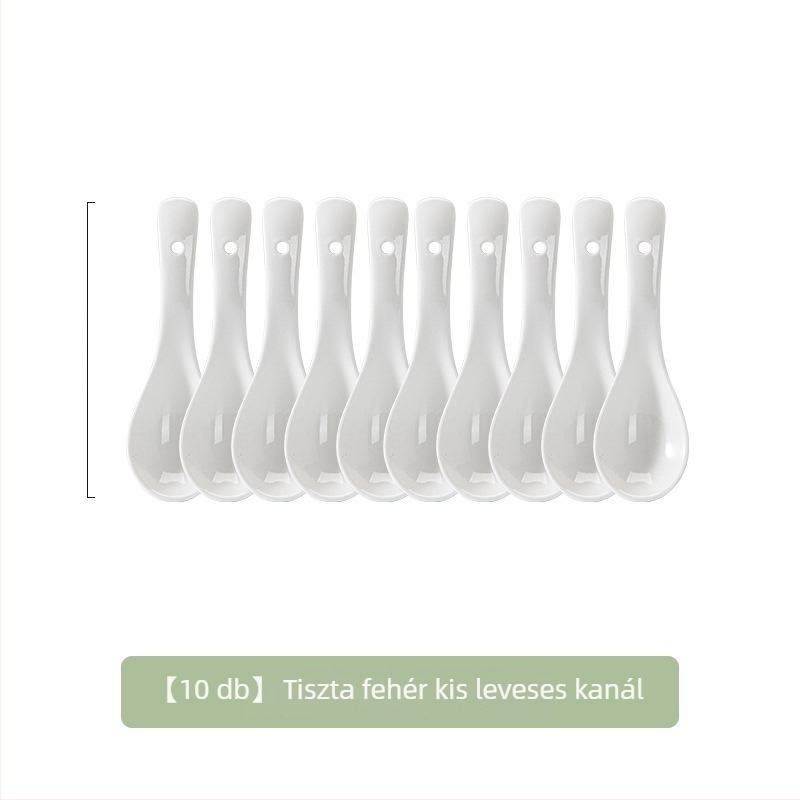 Kerámiából készült kanálkészlet, minimalist stílus, AB-1452, leveshez és rizses ételekhez