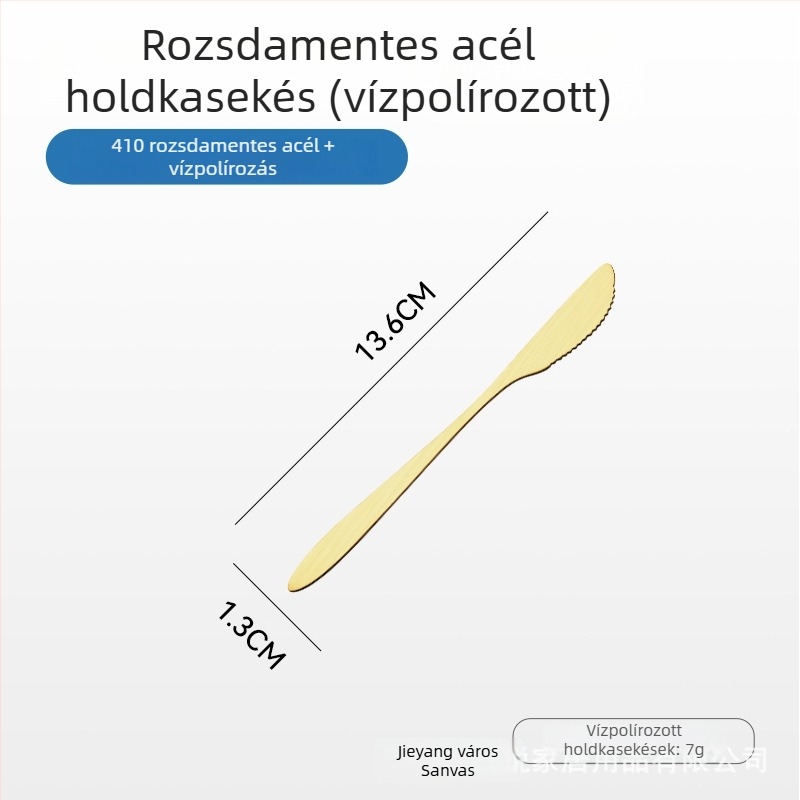 Sanrui rozsdamentes acélból készült kés, villa és kanál készlet tükrös felülettel