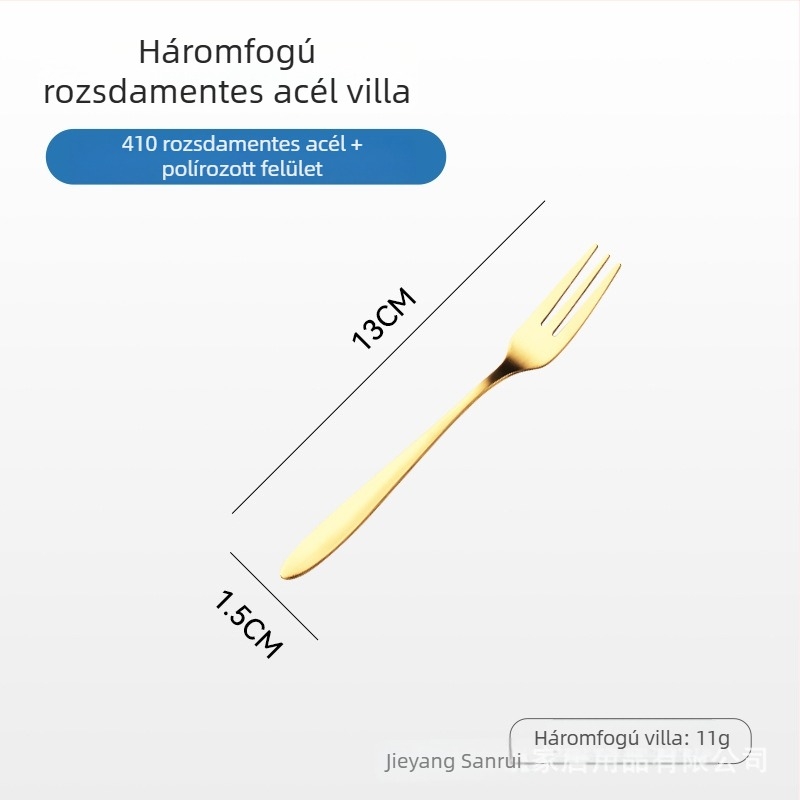 Sanrui rozsdamentes acélból készült kés, villa és kanál készlet tükrös felülettel