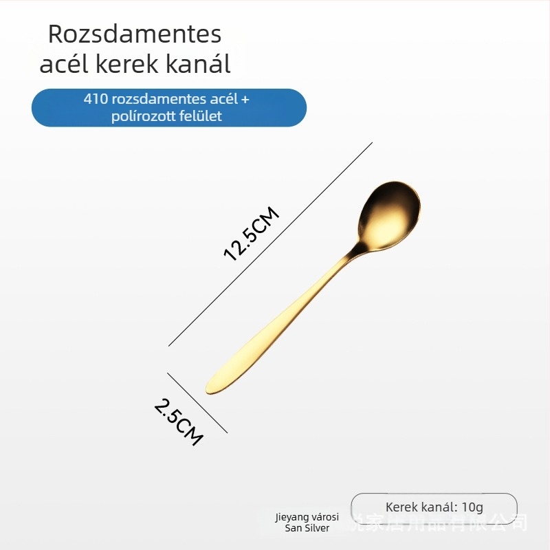 Sanrui rozsdamentes acélból készült kés, villa és kanál készlet tükrös felülettel