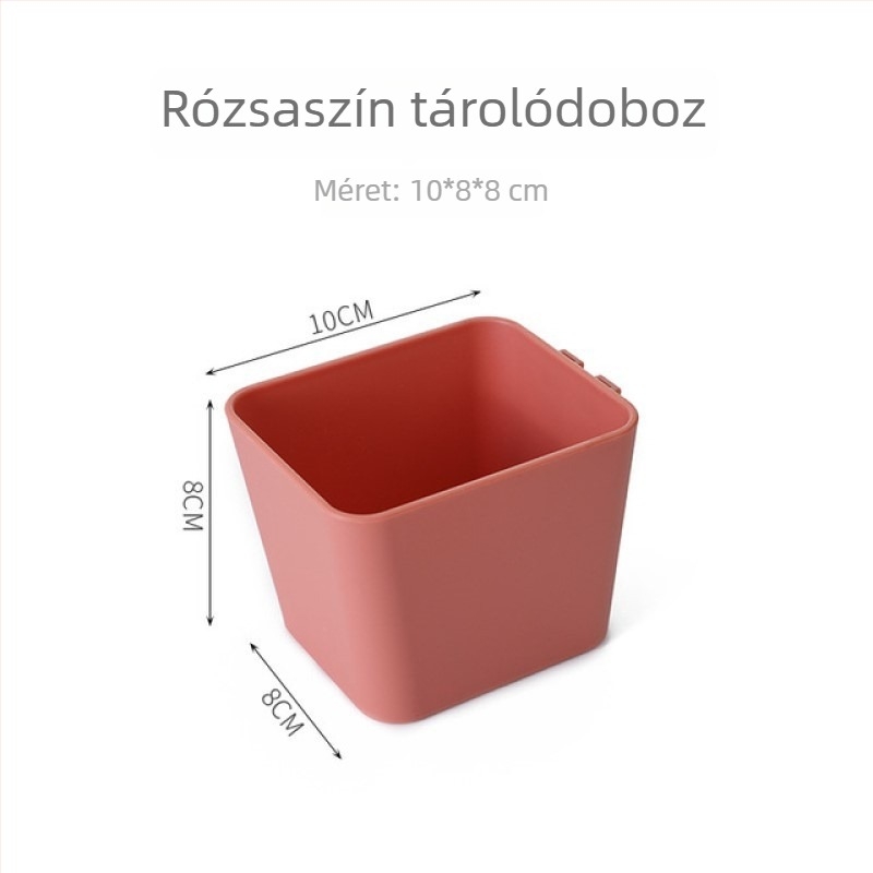 PS anyagú falra akasztható tároló — lyukmentes, falra szívó rögzítés, 1 polc, egyszerű és modern stílus