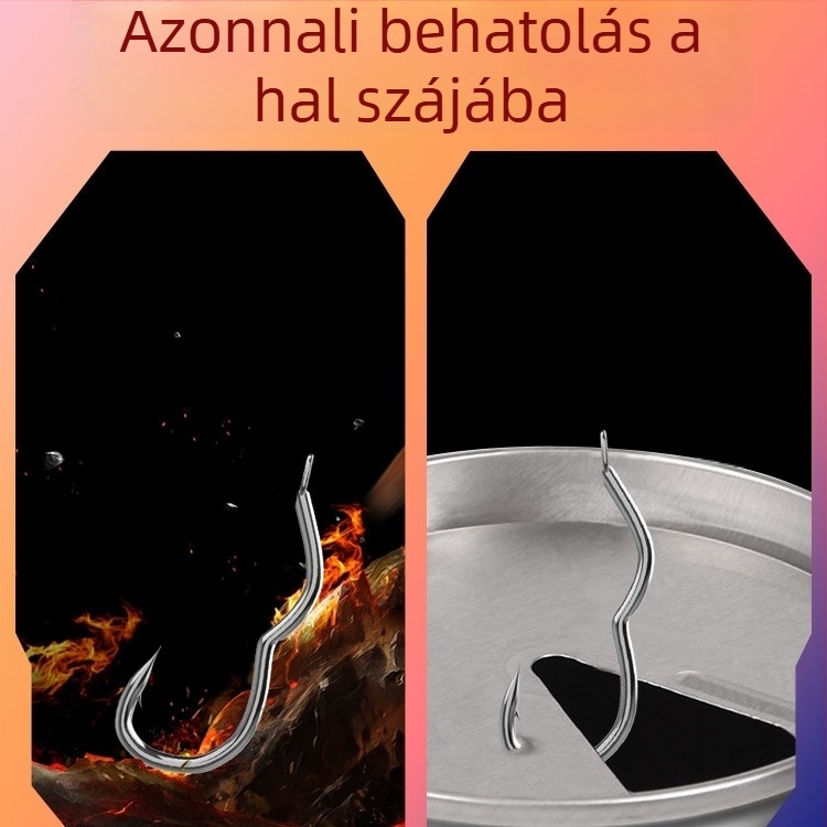 Longyan Knife Horgászhorog – csúcsos horog; Modell F9679SSMSJS9H5; Helyszínek: Óceán, Hajó, Szikla, Tározó, Tó, Patak, Folyó