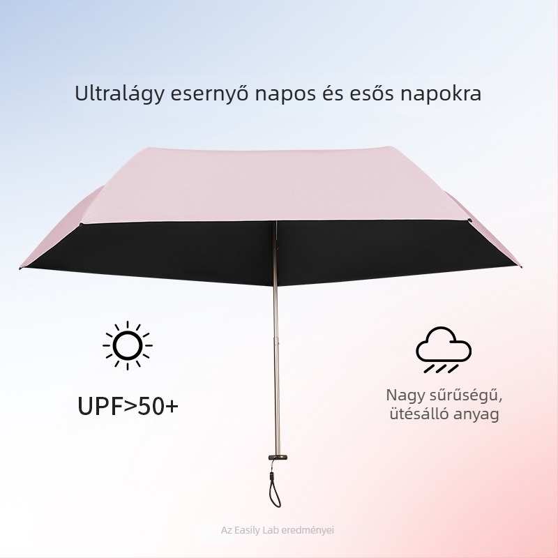 Ceruza alakú esernyő, ultrakönnyű kivitel, Vinyl 190T anyagú vászon, alumínium tengely, műanyag fogantyú, manuális nyitás-zárás, UPF > 50