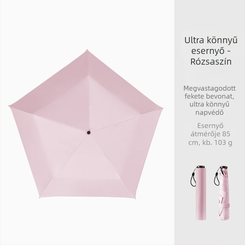 Ceruza alakú esernyő, ultrakönnyű kivitel, Vinyl 190T anyagú vászon, alumínium tengely, műanyag fogantyú, manuális nyitás-zárás, UPF > 50