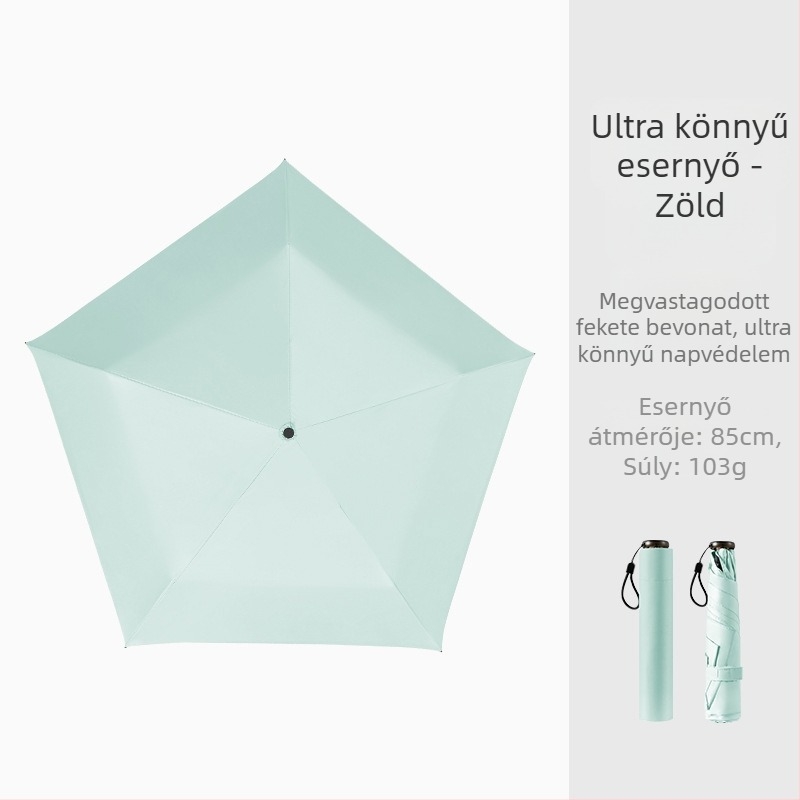 Ceruza alakú esernyő, ultrakönnyű kivitel, Vinyl 190T anyagú vászon, alumínium tengely, műanyag fogantyú, manuális nyitás-zárás, UPF > 50